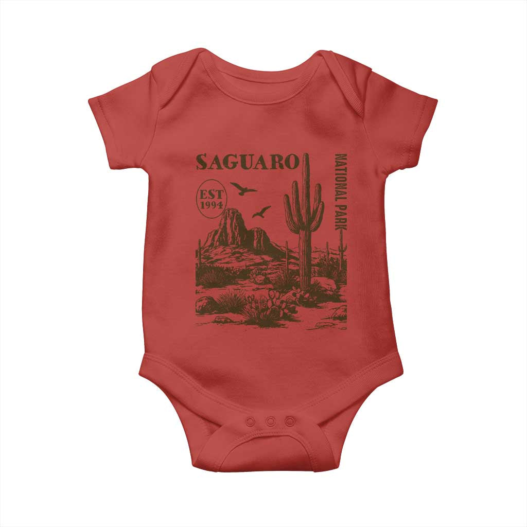 Vintage Saguaro National Park Est 1994 Graphic Baby Onesie Retro Arizona Desert Mountain Hiking Souvenir