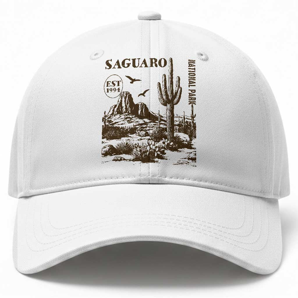 Vintage Saguaro National Park Est 1994 Graphic Baseball Cap Retro Arizona Desert Mountain Hiking Souvenir