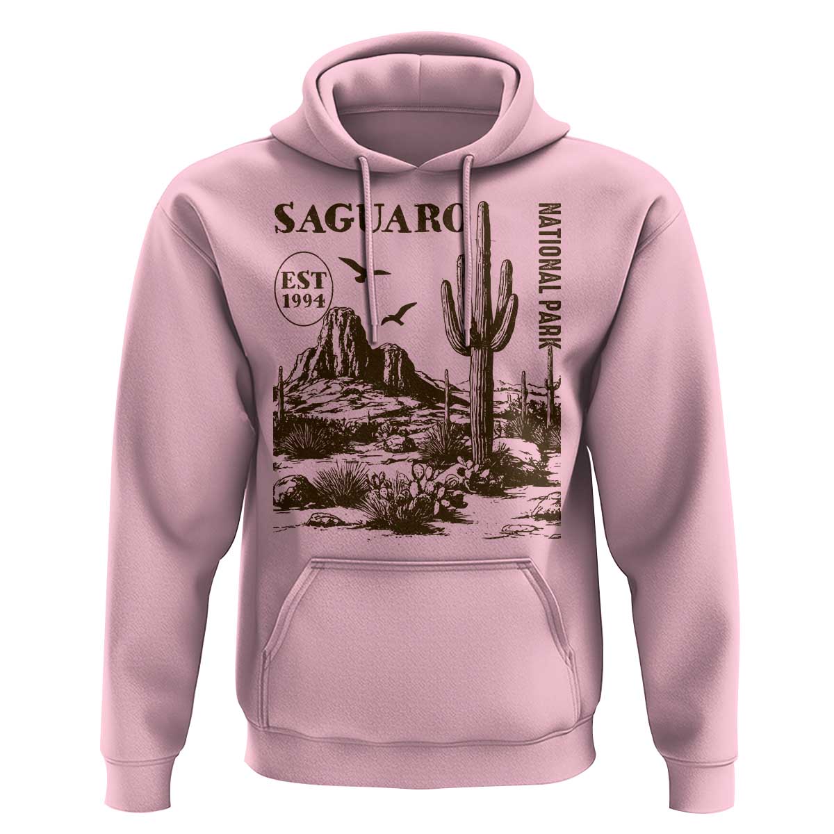Vintage Saguaro National Park Est 1994 Graphic Hoodie Retro Arizona Desert Mountain Hiking Souvenir