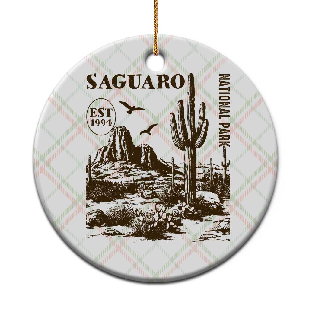 Vintage Saguaro National Park Est 1994 Graphic Ceramic Ornament Retro Arizona Desert Mountain Hiking Souvenir
