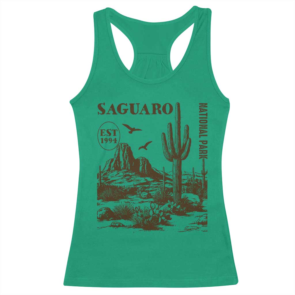 Vintage Saguaro National Park Est 1994 Graphic Racerback Tank Top Retro Arizona Desert Mountain Hiking Souvenir