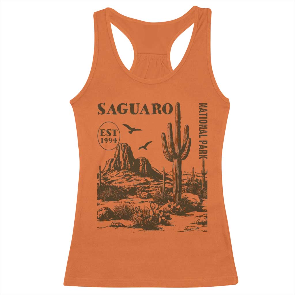 Vintage Saguaro National Park Est 1994 Graphic Racerback Tank Top Retro Arizona Desert Mountain Hiking Souvenir