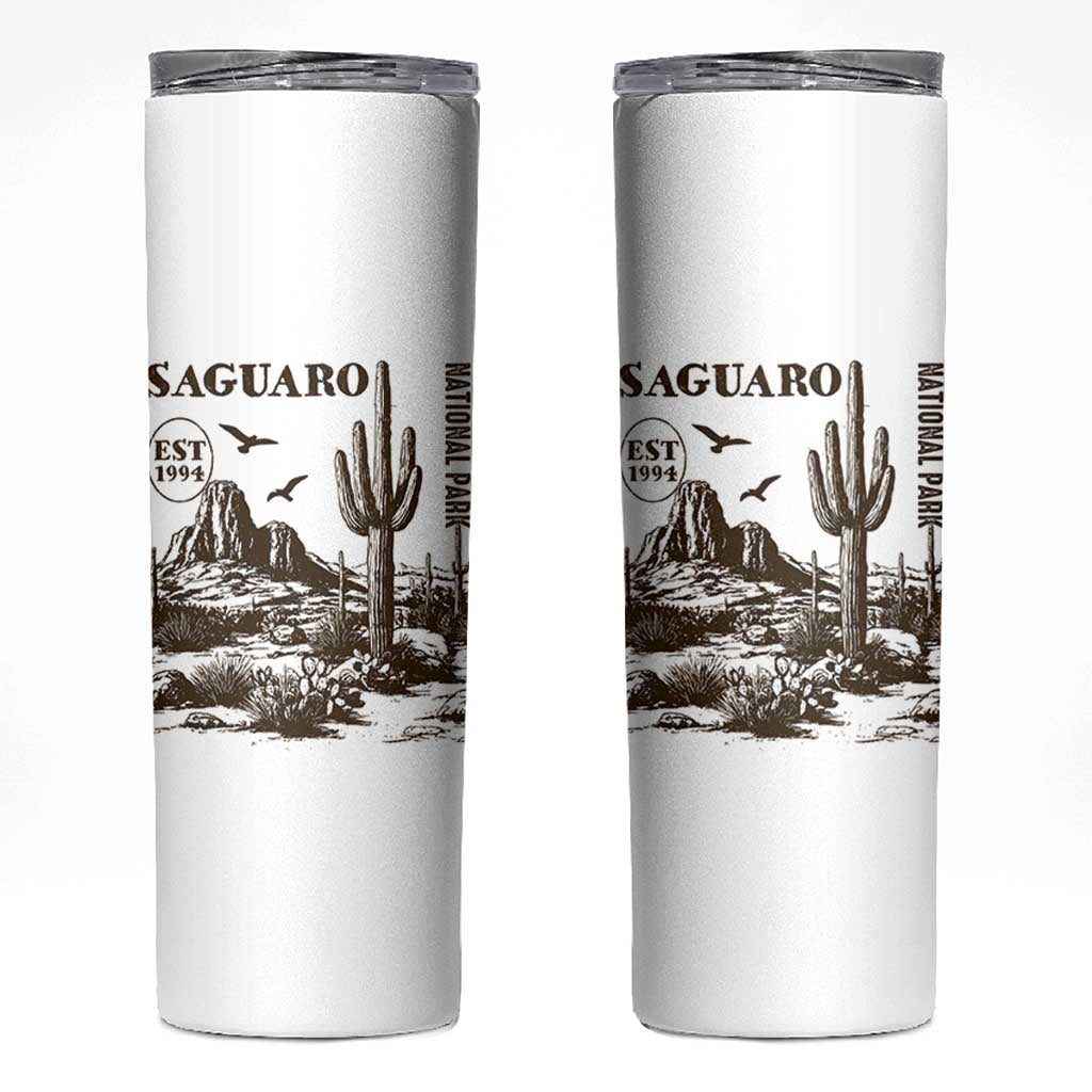 Vintage Saguaro National Park Est 1994 Graphic Skinny Tumbler Retro Arizona Desert Mountain Hiking Souvenir