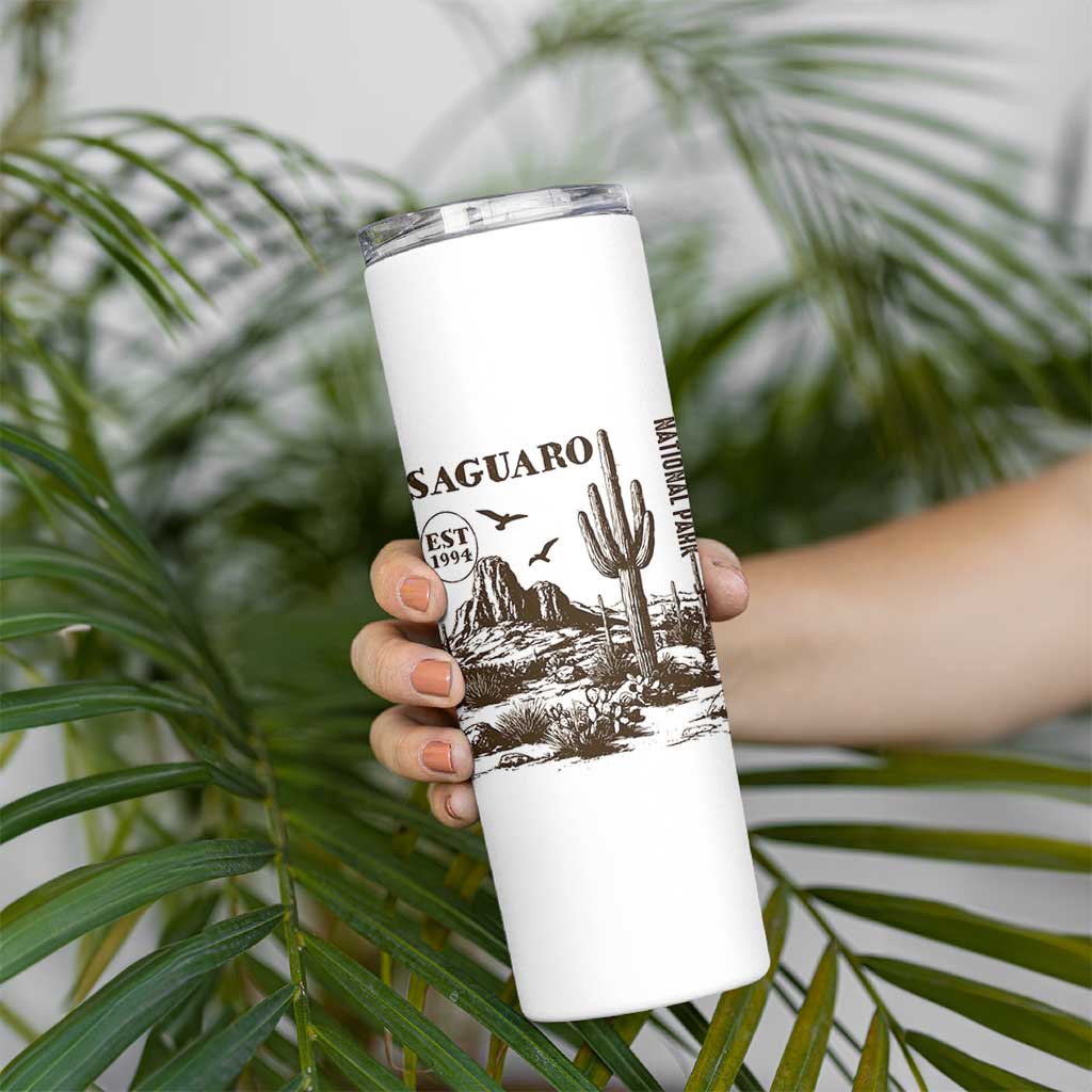 Vintage Saguaro National Park Est 1994 Graphic Skinny Tumbler Retro Arizona Desert Mountain Hiking Souvenir
