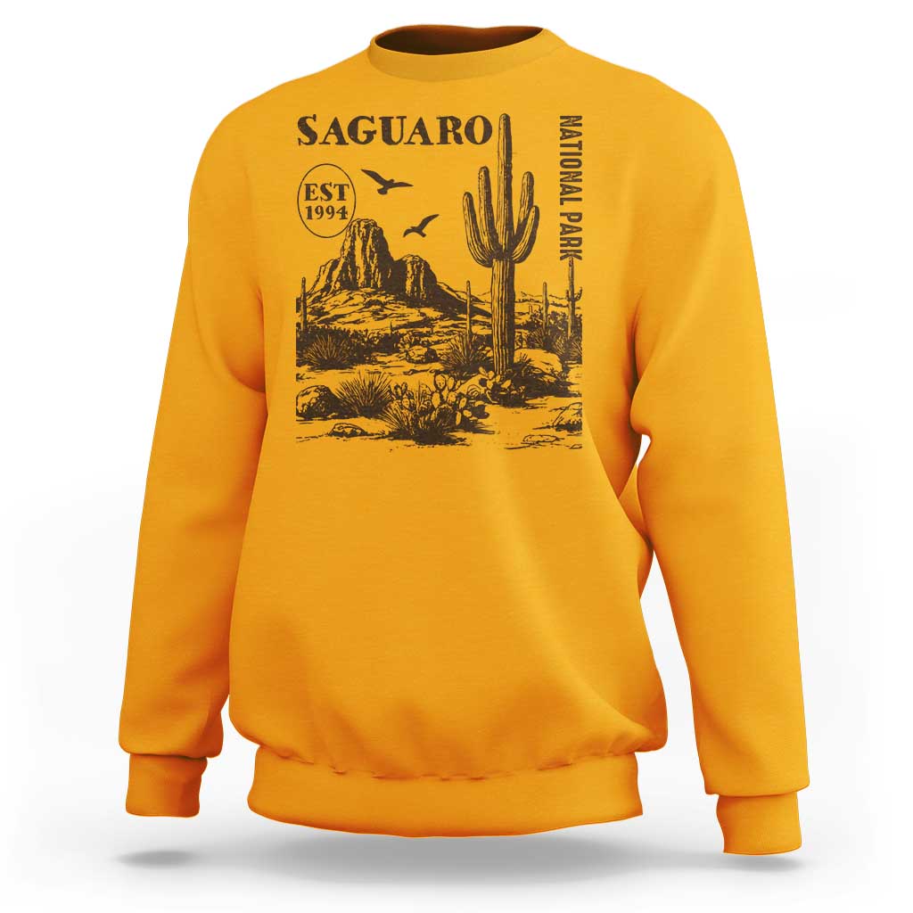 Vintage Saguaro National Park Est 1994 Graphic Sweatshirt Retro Arizona Desert Mountain Hiking Souvenir