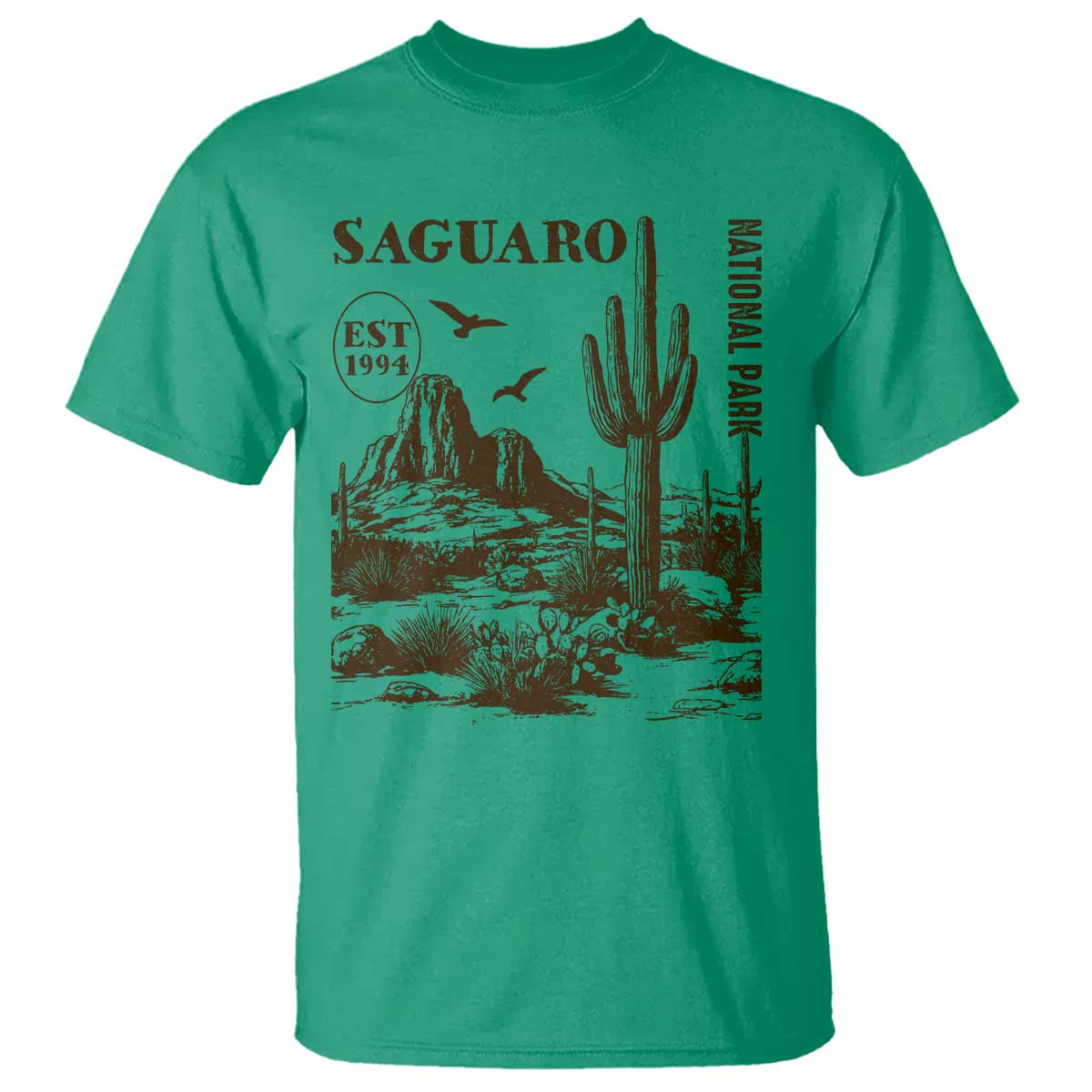 Vintage Saguaro National Park Est 1994 Graphic T Shirt Retro Arizona Desert Mountain Hiking Souvenir