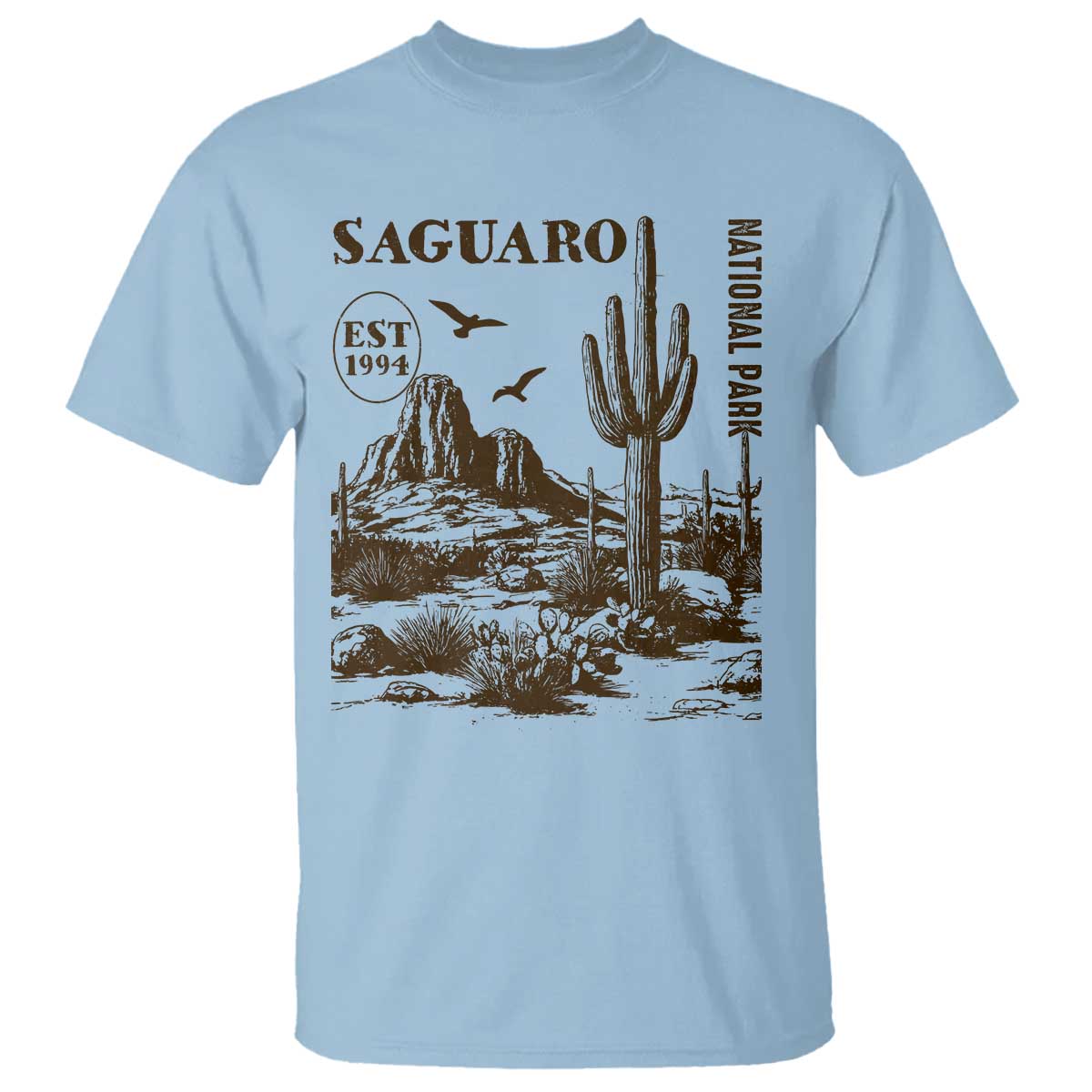 Vintage Saguaro National Park Est 1994 Graphic T Shirt Retro Arizona Desert Mountain Hiking Souvenir