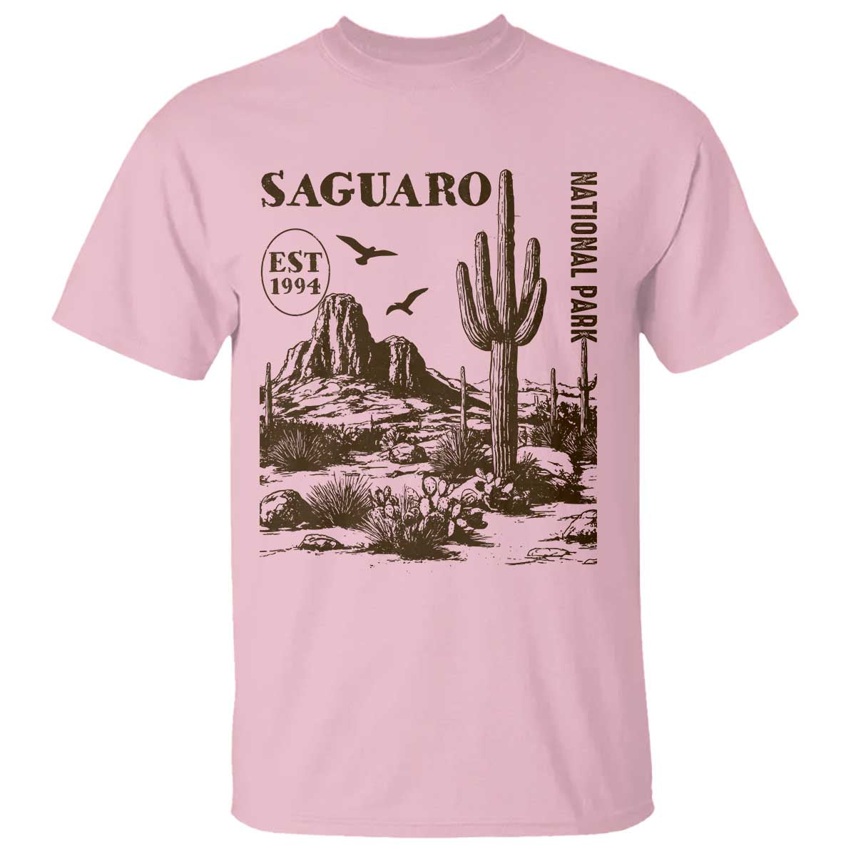 Vintage Saguaro National Park Est 1994 Graphic T Shirt Retro Arizona Desert Mountain Hiking Souvenir