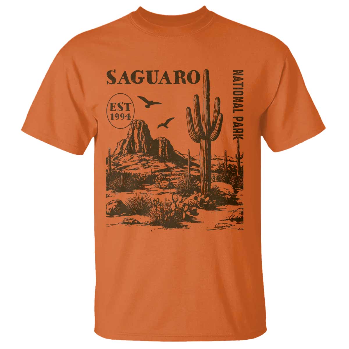 Vintage Saguaro National Park Est 1994 Graphic T Shirt Retro Arizona Desert Mountain Hiking Souvenir