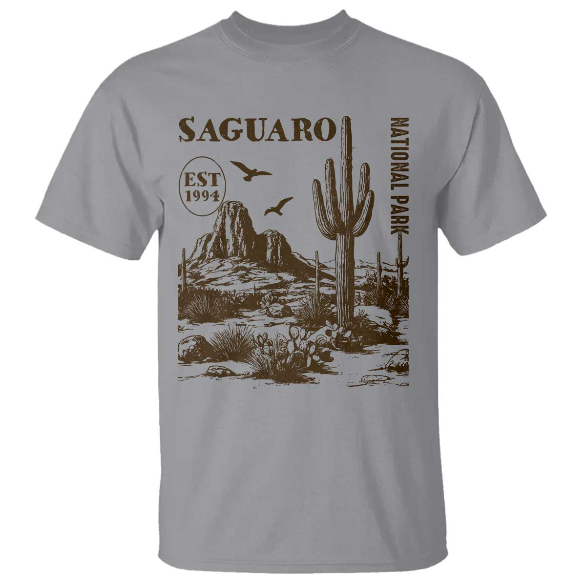 Vintage Saguaro National Park Est 1994 Graphic T Shirt Retro Arizona Desert Mountain Hiking Souvenir
