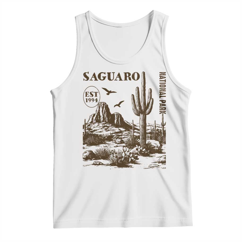Vintage Saguaro National Park Est 1994 Graphic Tank Top Retro Arizona Desert Mountain Hiking Souvenir