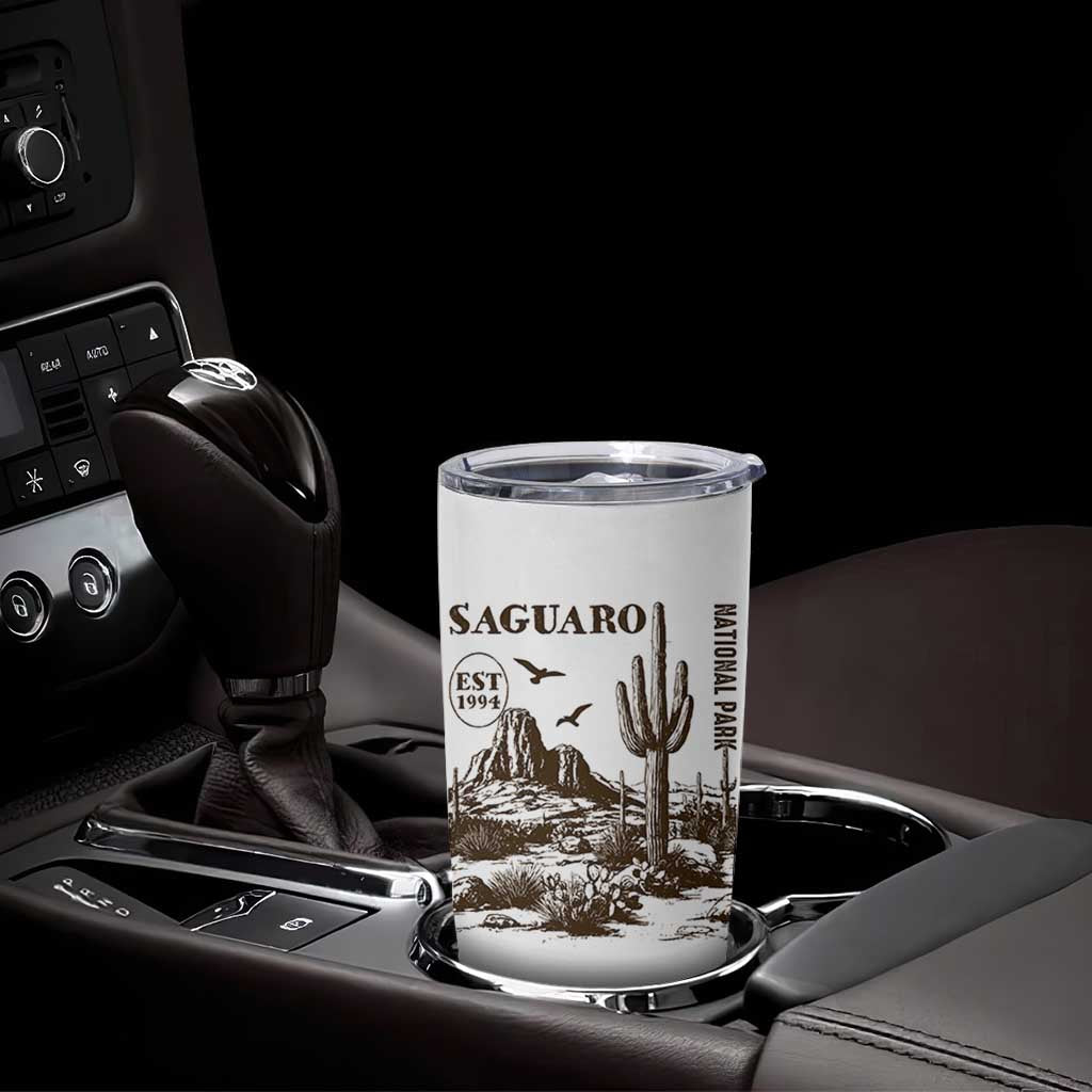 Vintage Saguaro National Park Est 1994 Graphic Tumbler Cup Retro Arizona Desert Mountain Hiking Souvenir