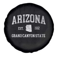 Vintage Distressed Arizona Grand Canyon State Graphic Spare Tire Cover Retro 1912 Varsity Map Souvenir