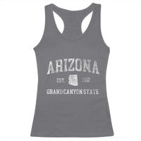 Vintage Distressed Arizona Grand Canyon State Graphic Racerback Tank Top Retro 1912 Varsity Map Souvenir