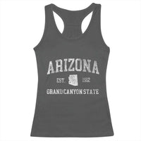Vintage Distressed Arizona Grand Canyon State Graphic Racerback Tank Top Retro 1912 Varsity Map Souvenir