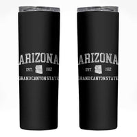 Vintage Distressed Arizona Grand Canyon State Graphic Skinny Tumbler Retro 1912 Varsity Map Souvenir