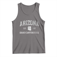 Vintage Distressed Arizona Grand Canyon State Graphic Tank Top Retro 1912 Varsity Map Souvenir