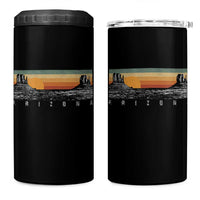 Retro Arizona Sunset Monument Valley Graphic 4 in 1 Can Cooler Tumbler Panoramic Desert Red Rocks Landscape Souvenir