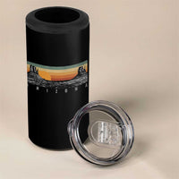 Retro Arizona Sunset Monument Valley Graphic 4 in 1 Can Cooler Tumbler Panoramic Desert Red Rocks Landscape Souvenir