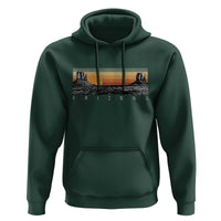 Retro Arizona Sunset Monument Valley Graphic Hoodie Panoramic Desert Red Rocks Landscape Souvenir