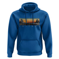 Retro Arizona Sunset Monument Valley Graphic Hoodie Panoramic Desert Red Rocks Landscape Souvenir
