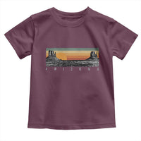 Retro Arizona Sunset Monument Valley Graphic Toddler T Shirt Panoramic Desert Red Rocks Landscape Souvenir