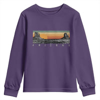 Retro Arizona Sunset Monument Valley Graphic Youth Sweatshirt Panoramic Desert Red Rocks Landscape Souvenir