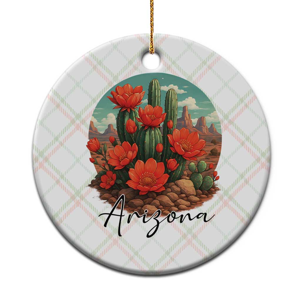 Beautiful Blooming Cactus Flower Arizona Graphic Ceramic Ornament Vintage Desert Botanical Floral Nature Souvenir