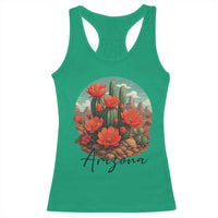 Beautiful Blooming Cactus Flower Arizona Graphic Racerback Tank Top Vintage Desert Botanical Floral Nature Souvenir