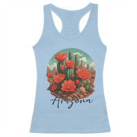 Beautiful Blooming Cactus Flower Arizona Graphic Racerback Tank Top Vintage Desert Botanical Floral Nature Souvenir