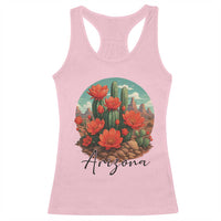 Beautiful Blooming Cactus Flower Arizona Graphic Racerback Tank Top Vintage Desert Botanical Floral Nature Souvenir