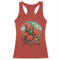 Beautiful Blooming Cactus Flower Arizona Graphic Racerback Tank Top Vintage Desert Botanical Floral Nature Souvenir
