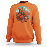 Beautiful Blooming Cactus Flower Arizona Graphic Sweatshirt Vintage Desert Botanical Floral Nature Souvenir