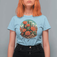 Beautiful Blooming Cactus Flower Arizona Graphic T Shirt For Women Vintage Desert Botanical Floral Nature Souvenir