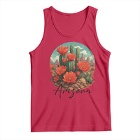 Beautiful Blooming Cactus Flower Arizona Graphic Tank Top Vintage Desert Botanical Floral Nature Souvenir