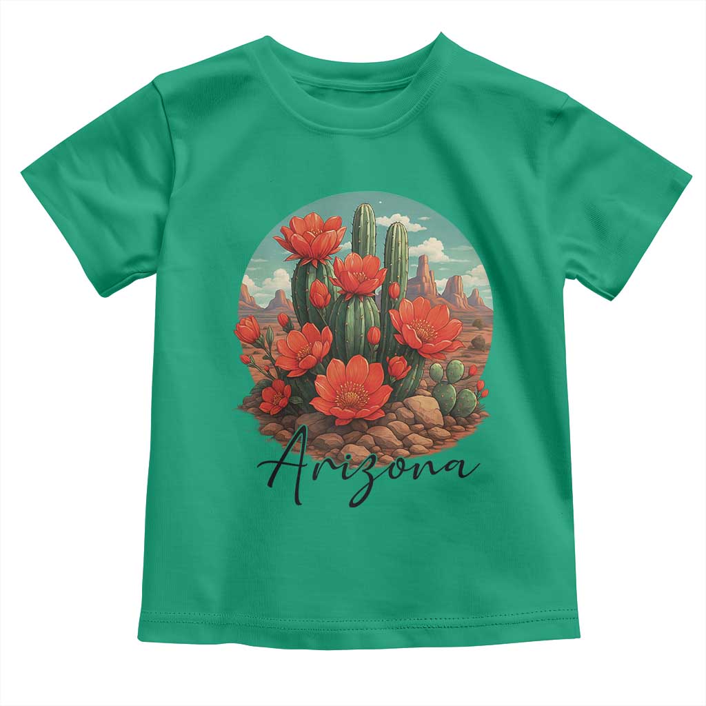Beautiful Blooming Cactus Flower Arizona Graphic Toddler T Shirt Vintage Desert Botanical Floral Nature Souvenir