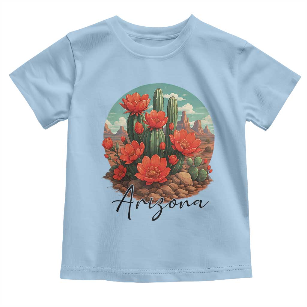 Beautiful Blooming Cactus Flower Arizona Graphic Toddler T Shirt Vintage Desert Botanical Floral Nature Souvenir
