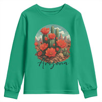 Beautiful Blooming Cactus Flower Arizona Graphic Youth Sweatshirt Vintage Desert Botanical Floral Nature Souvenir
