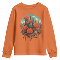 Beautiful Blooming Cactus Flower Arizona Graphic Youth Sweatshirt Vintage Desert Botanical Floral Nature Souvenir
