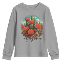 Beautiful Blooming Cactus Flower Arizona Graphic Youth Sweatshirt Vintage Desert Botanical Floral Nature Souvenir