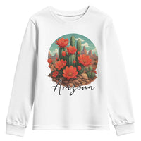 Beautiful Blooming Cactus Flower Arizona Graphic Youth Sweatshirt Vintage Desert Botanical Floral Nature Souvenir