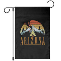 Vintage Arizona Camping Mountain Graphic Garden Flag Retro Sunset Wilderness Outdoor Adventure Souvenir