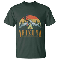 Vintage Arizona Camping Mountain Graphic T Shirt Retro Sunset Wilderness Outdoor Adventure Souvenir