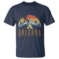 Vintage Arizona Camping Mountain Graphic T Shirt Retro Sunset Wilderness Outdoor Adventure Souvenir