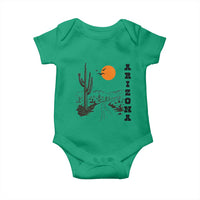 Retro Arizona Desert Road Sunset Graphic Baby Onesie Vintage Southwest Saguaro Cactus Travel Souvenir