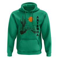 Retro Arizona Desert Road Sunset Graphic Hoodie Vintage Southwest Saguaro Cactus Travel Souvenir