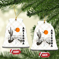 Retro Arizona Desert Road Sunset Graphic Ceramic Ornament Vintage Southwest Saguaro Cactus Travel Souvenir
