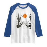 Retro Arizona Desert Road Sunset Graphic Raglan Shirt Vintage Southwest Saguaro Cactus Travel Souvenir