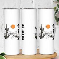 Retro Arizona Desert Road Sunset Graphic Skinny Tumbler Vintage Southwest Saguaro Cactus Travel Souvenir