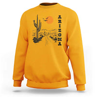 Retro Arizona Desert Road Sunset Graphic Sweatshirt Vintage Southwest Saguaro Cactus Travel Souvenir